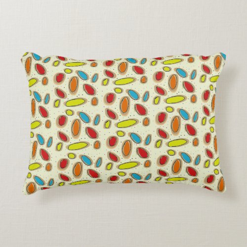 Custom Name Jelly Beans and Rice Hand Drawn Art Accent Pillow