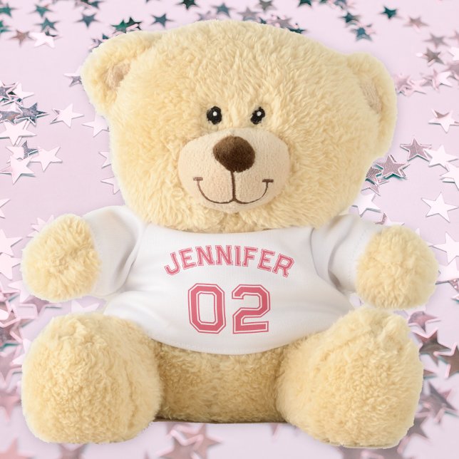 Custom Name Jersey Number Soft Cute Sports Girl Teddy Bear (Custom Name Jersey Number Soft Cute Sports Girl Teddy Bear)