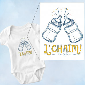 Custom Name Jewish "L'CHAIM!" Baby Bris or Naming Bodysuit