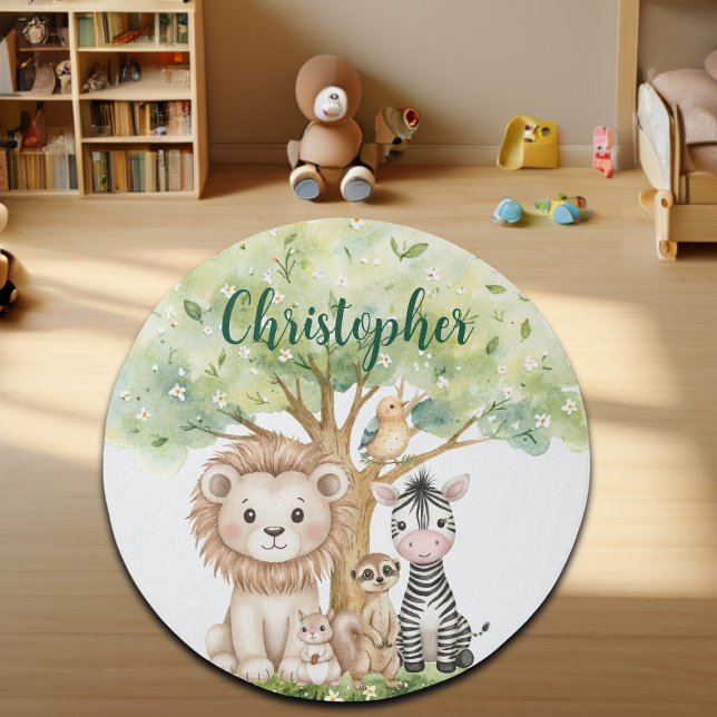 Custom Name Jungle Animals  Rug (Creator Uploaded)
