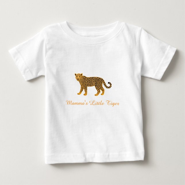 Custom Name Kids T-Shirt – Cute Tiger Design (Front)