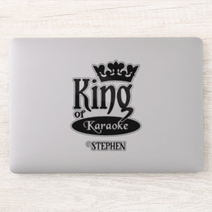 Custom Name King of Karaoke Sticker
