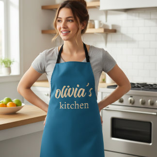 Custom Name Kitchen Apron – Personalized Cooking