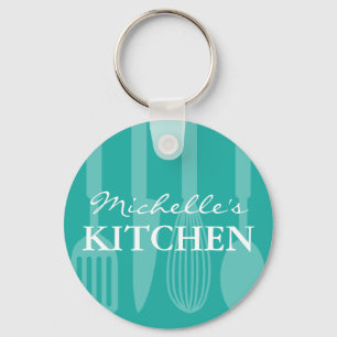Custom name kitchen cooking utensils keychains