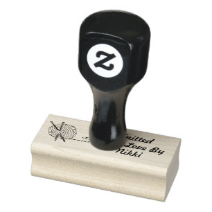 Custom Name Knitted With Love By stamp