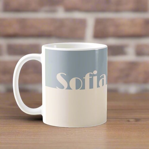 Custom Name l Clean Simple Typography Gift  Coffee Mug