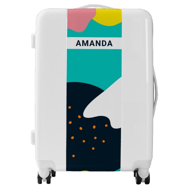 Custom Name l  Stylish Colorful Abstract Pattern  Luggage (Front)