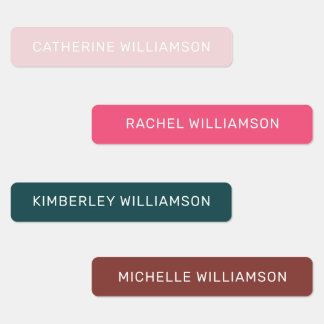 Custom Name Labels Kids' Colorful