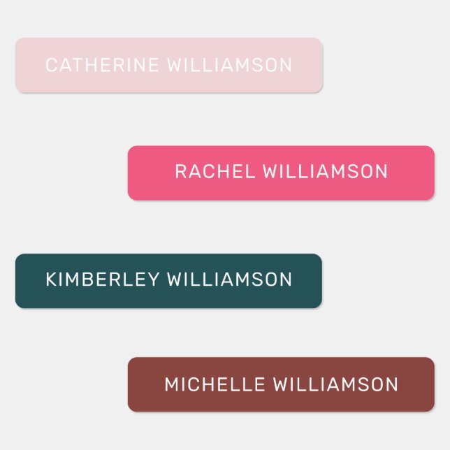 Custom Name Labels Kids' Girl's (Group)