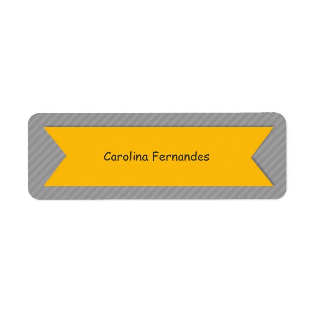 Custom Name Labels on Gray Stripes (Front)