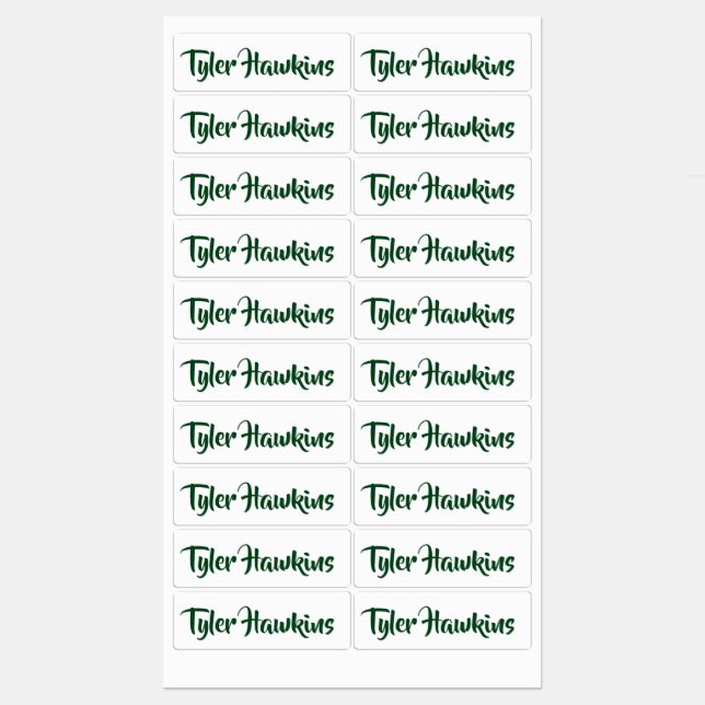 Custom Name Labels – Stickers for Kids & Adults (Sheet)