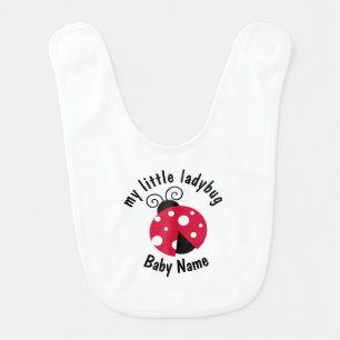 Custom Name Ladybug Baby Bib