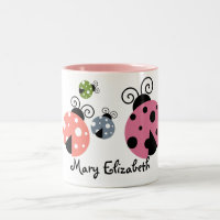 Custom Name Ladybug Coffee mug