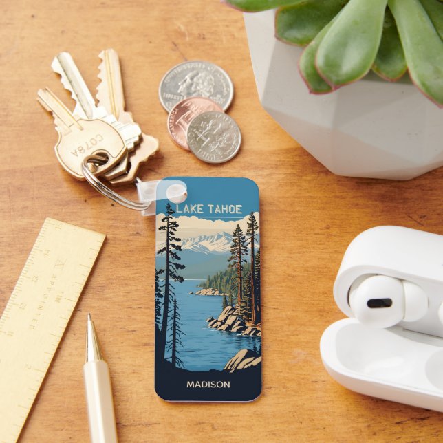 Custom Name Lake Tahoe Keychain (Desk)
