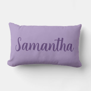 Custom Name Lavender  – Personalized  Lumbar Pillow