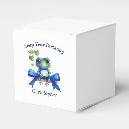 Custom Name Leap Year Birthday Party Favor Boxes