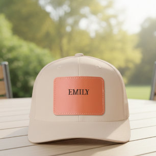 Custom Name Leather Patch Hat – Unique Gift Idea