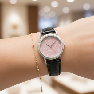 Custom Name Leather Watch Gift for Her or Friends