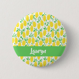 Custom name lemon pattern button