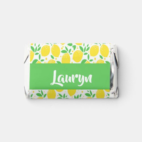 Custom name lemon pattern hersheys miniatures