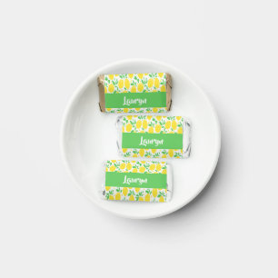 Custom name lemon pattern hershey's miniatures