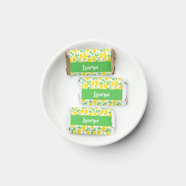 Custom name lemon pattern hershey's miniatures (Plate)