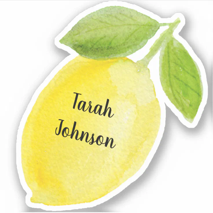Custom Name Lemon Sticker Zazzle