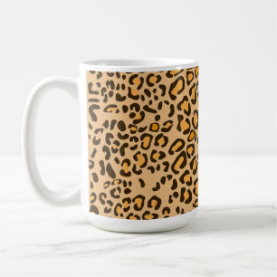 Custom Name Leopard Animal Print Pattern Classic Coffee Mug