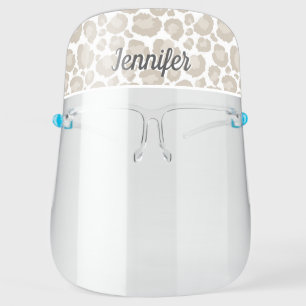 Custom Name Leopard Personalized Face Shield