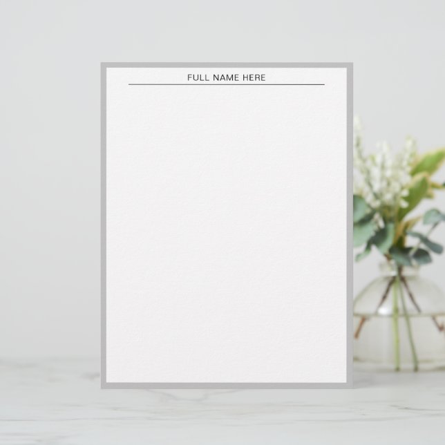 Custom Name Letterhead (Standing Front)