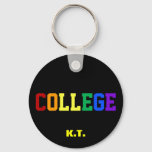 Custom Name Lgbt Gay Pride College Keychain at Zazzle