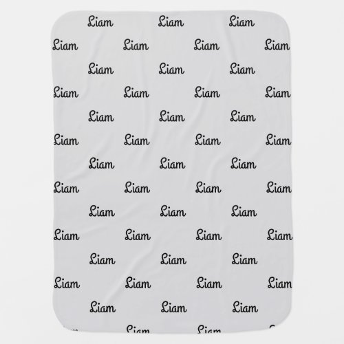 Custom Name LIAM Baby Blanket Nursery Throw Rug