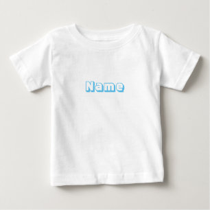 Custom name light blue text cute baby T-Shirt