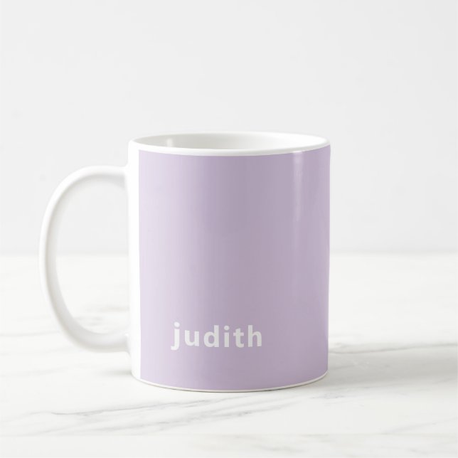 Custom Name Lilac Mist Mug Personalized Minimal  (Left)
