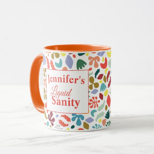 Custom Name Liquid Sanity Colorful Mug (Front Left)