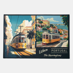 Custom Name Lisbon Portugal Doormat
