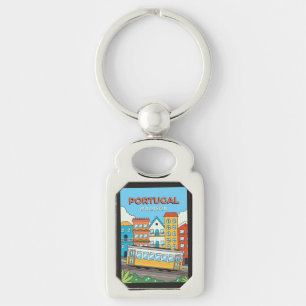 Custom Name Lisbon Portugal Keychain