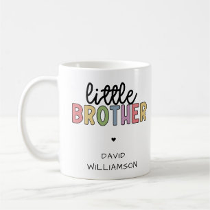 Custom Name Little Brother Cute Personalized Coffee Mug