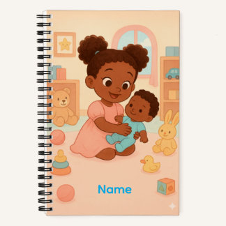 Custom Name Little Hands, Big Love Notebook
