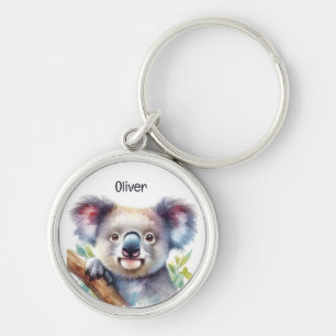 Custom Name Little Koala Bear Australian Animal Keychain