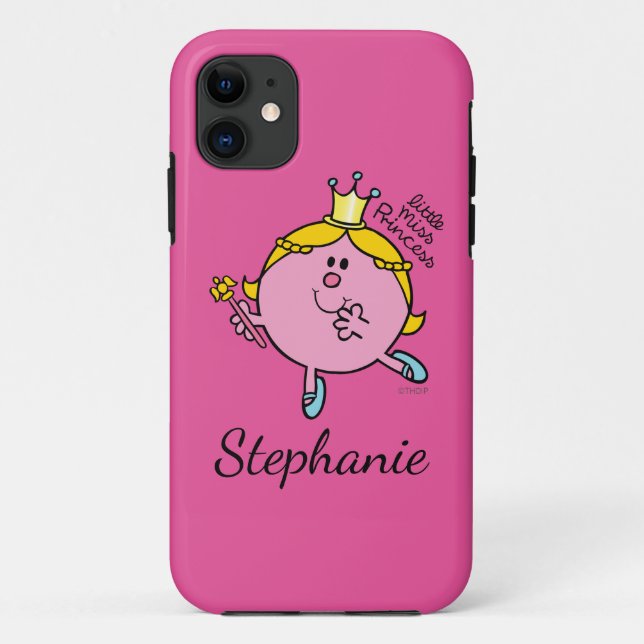 Custom Name Little Miss Princess | Royal Scepter Case-Mate iPhone Case (Back)