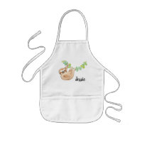 Custom Name Little Sloth Childrens Apron