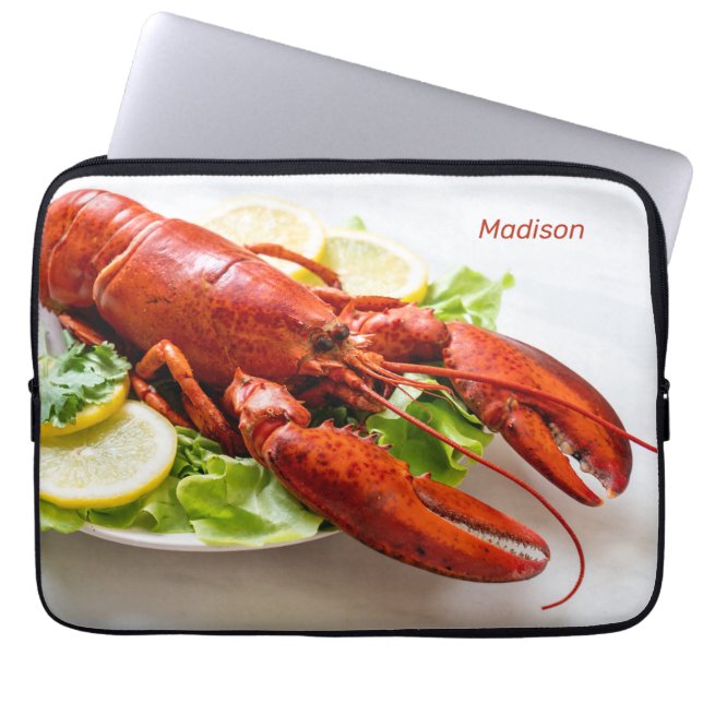 Custom Name Lobster laptop sleeves (Front)