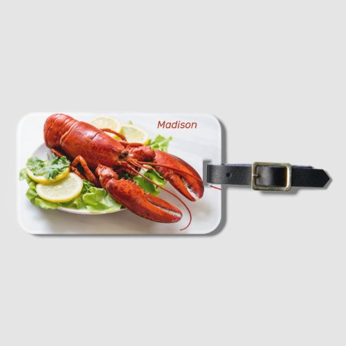 Custom Name Lobster Luggage Tag