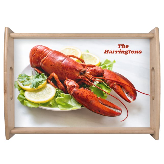 Custom name Lobster Serving Tray (Front)