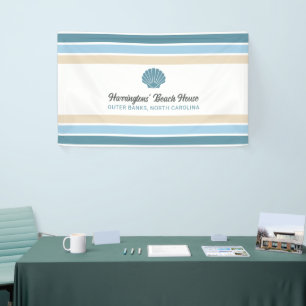 Custom Name & Location Beach House Banner