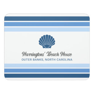 Custom Name & Location Beach House Door Sign