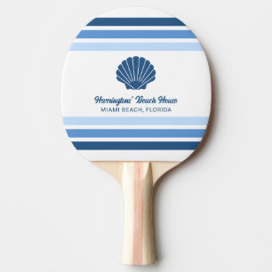 Custom Name & Location Beach House Ping Pong Paddle