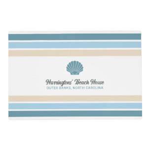 Custom Name & Location Beach House Placemat