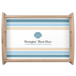 Custom Name & Location Beach House Serving Tray